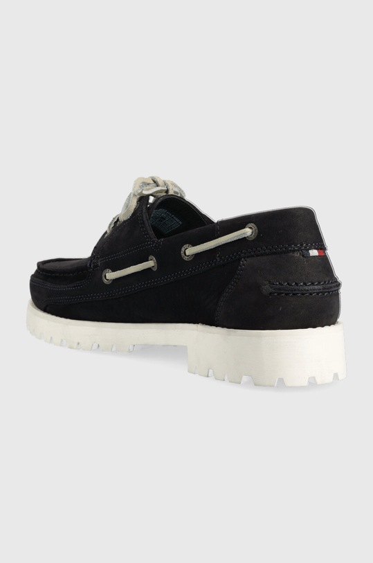 Obuća Mokasinke od brušene kože Tommy Hilfiger TH BOAT SHOE CLASSIC NUBUCK FM0FM04447 mornarsko plava