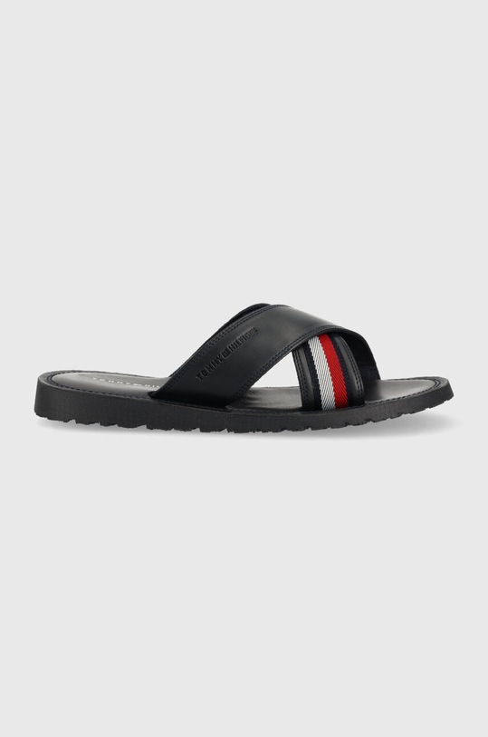 Шлепанцы Tommy Hilfiger CRISS CROSS кожа тёмно-синий FM0FM04457