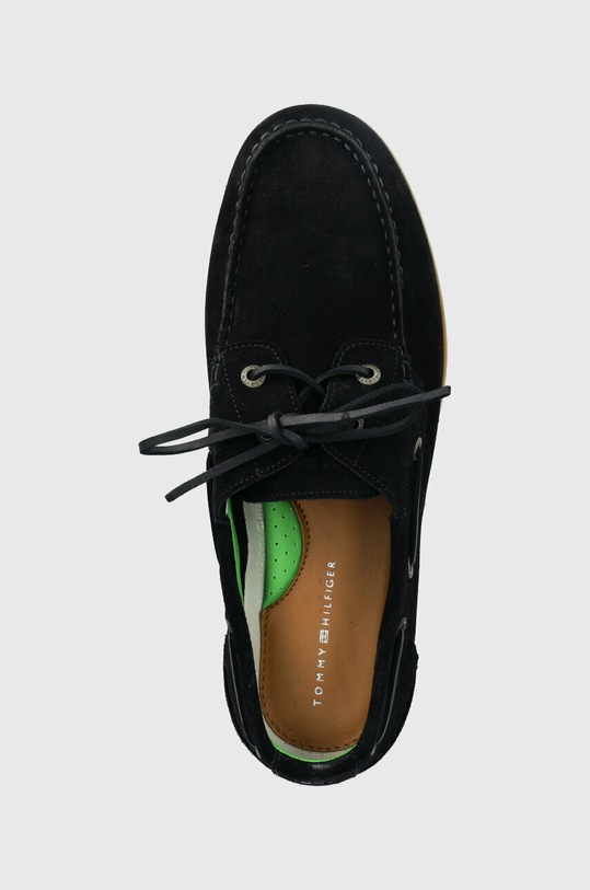 Велурени мокасини Tommy Hilfiger TH BOAT SHOE CORE SUEDE тъмносин FM0FM04505