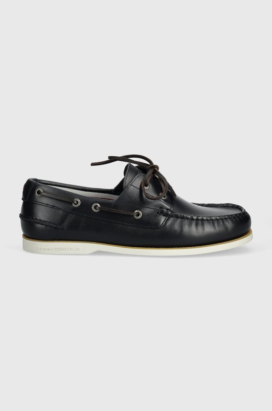 Tommy Hilfiger mokasyny skórzane TH BOAT SHOE CORE LEATHER FM0FM04506 granatowy SS24