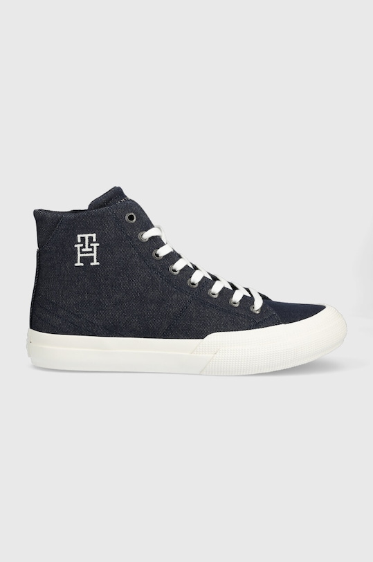 Kecky Tommy Hilfiger TH HI VULC PREMIUM DENIM Planet friendly námořnická modř FM0FM04542