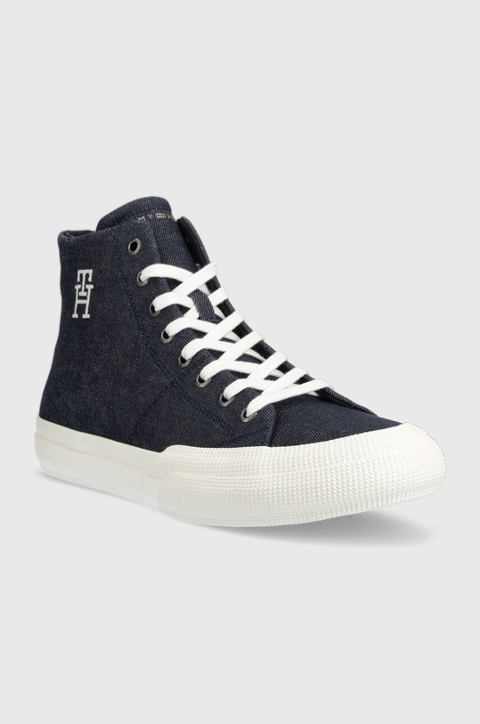 Kecky Tommy Hilfiger TH HI VULC PREMIUM DENIM FM0FM04542 námořnická modř SS23
