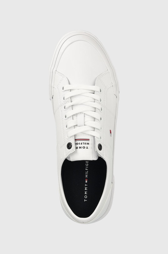 Kožne tenisice Tommy Hilfiger CORE CORPORATE VULC LEATHER bijela FM0FM04561
