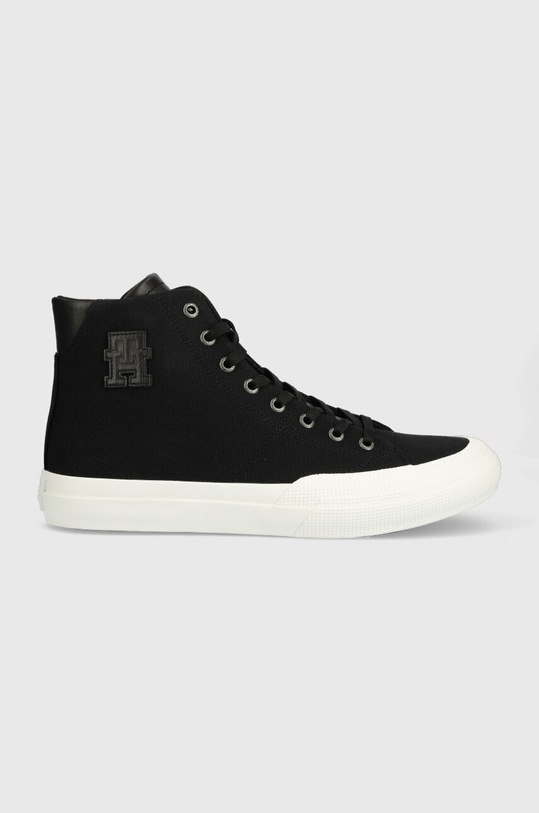 Πάνινα παπούτσια Tommy Hilfiger TH HI VULC PREMIUM BANANATEX Planet friendly μαύρο FM0FM04572
