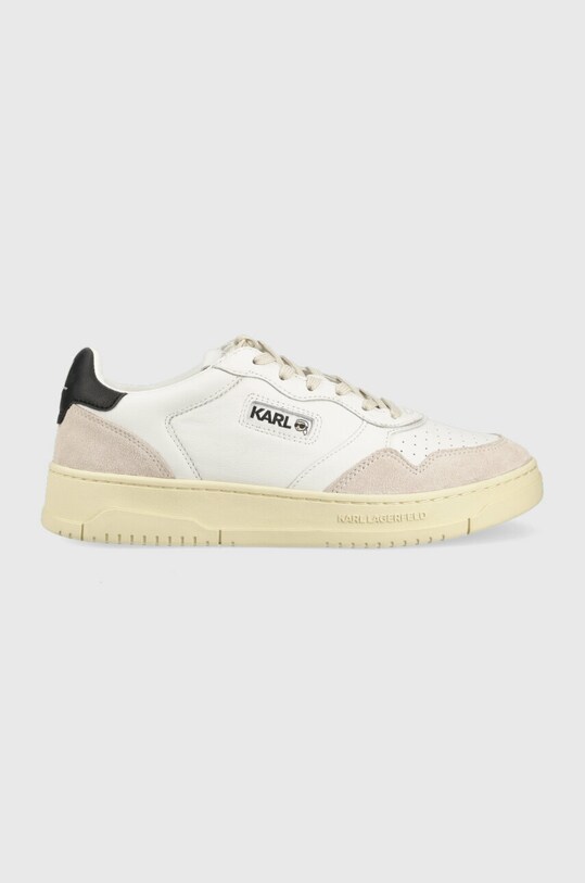 Karl Lagerfeld sneakersy skórzane KREW KL skóra zamszowa biały KL53020.011