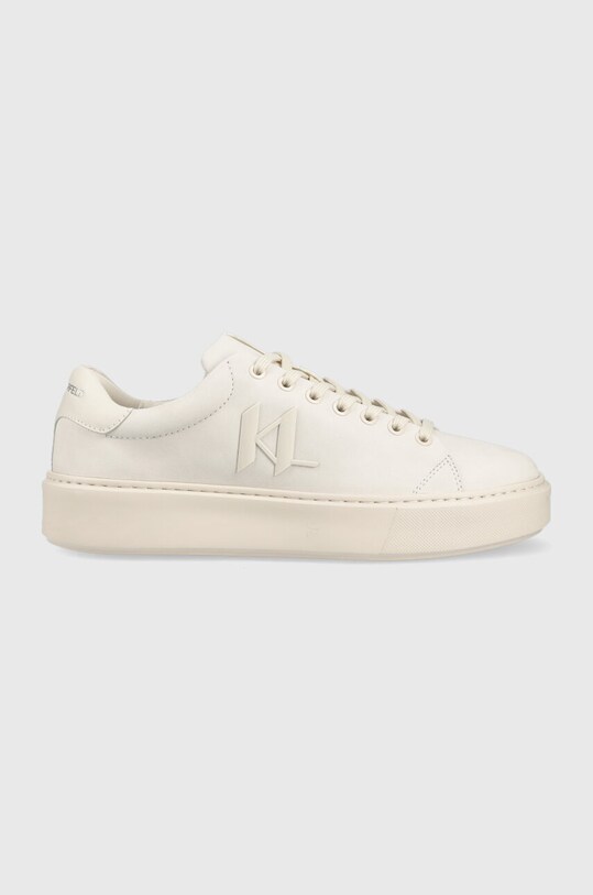 Karl Lagerfeld sneakers din piele MAXI KUP mic de statură bej KL52217.2T1