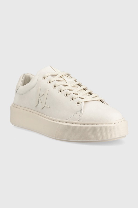Karl Lagerfeld sneakersy skórzane MAXI KUP KL52217.2T1 beżowy SS23