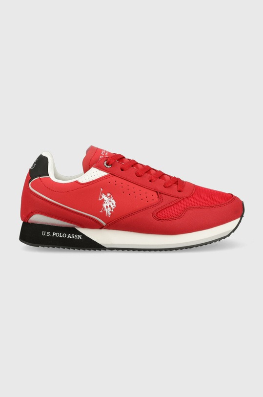 U.S. Polo Assn. sneakersy NOBIL imitacja skóry licowej czerwony NOBIL003M.3HY4