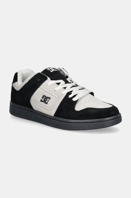 DC sneakersy STREETWEAR imitacja skóry licowej czarny ADYS100766