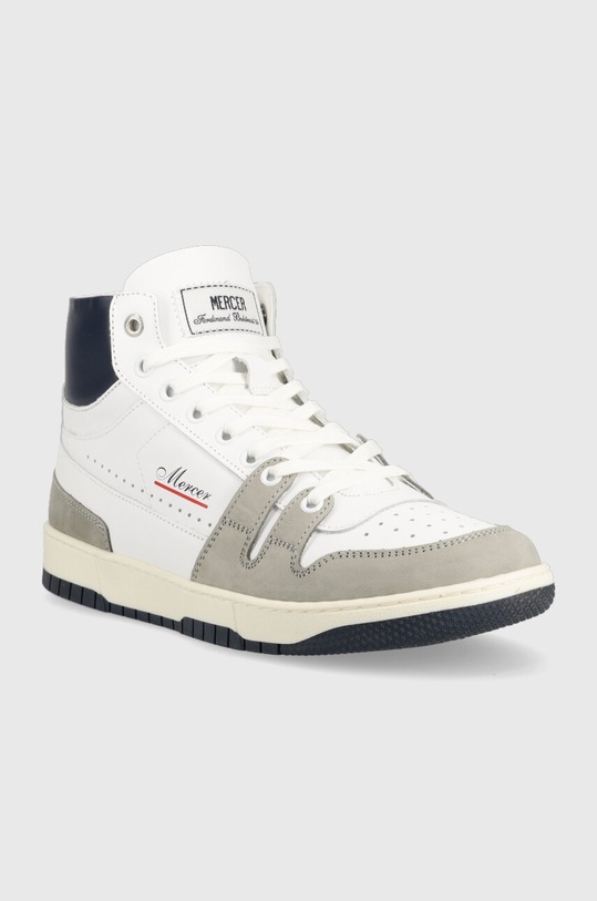 Δερμάτινα αθλητικά παπούτσια The Mercer Brand The Brooklyn High ME231014.158 λευκό SS23
