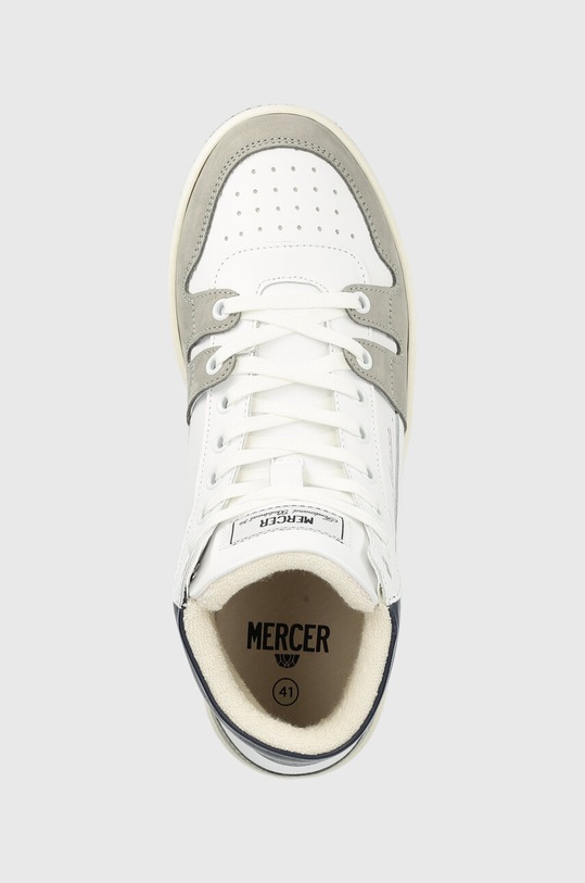 Δερμάτινα αθλητικά παπούτσια The Mercer Brand The Brooklyn High λευκό ME231014.158