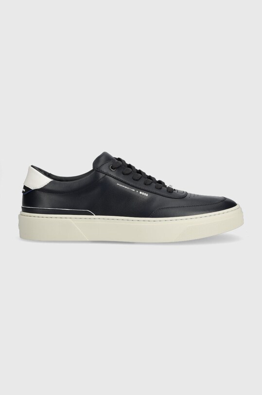 BOSS sneakersy skórzane Gary x Porsche niska granatowy 50492628.401