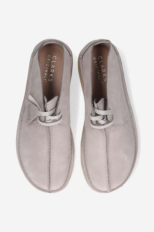 Kožené poltopánky Clarks Desert Trek sivá 26170131