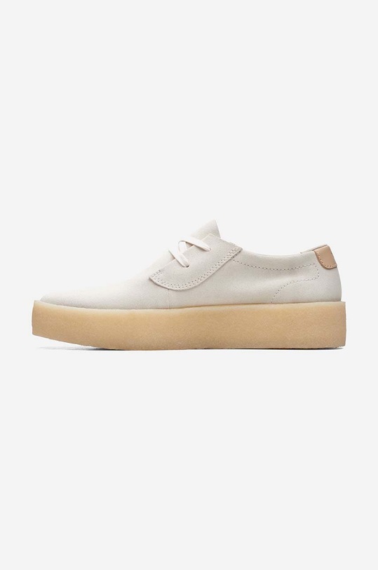Obuv Semišové tenisky Clarks Ashcott Cup 26172515 biela