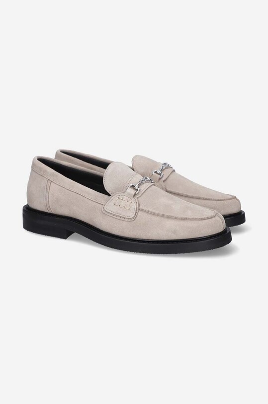 Mokasinke od brušene kože Filling Pieces Loafer Suede 44222791108 siva