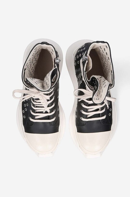 Rick Owens leather trainers black DU01C6840.VLES2.BLACK