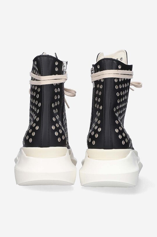 Rick Owens leather trainers DU01C6840.VLES2.BLACK