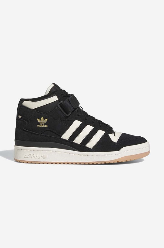 Kožené tenisky adidas Originals Forum Mid povrstvená useň čierna FZ6252