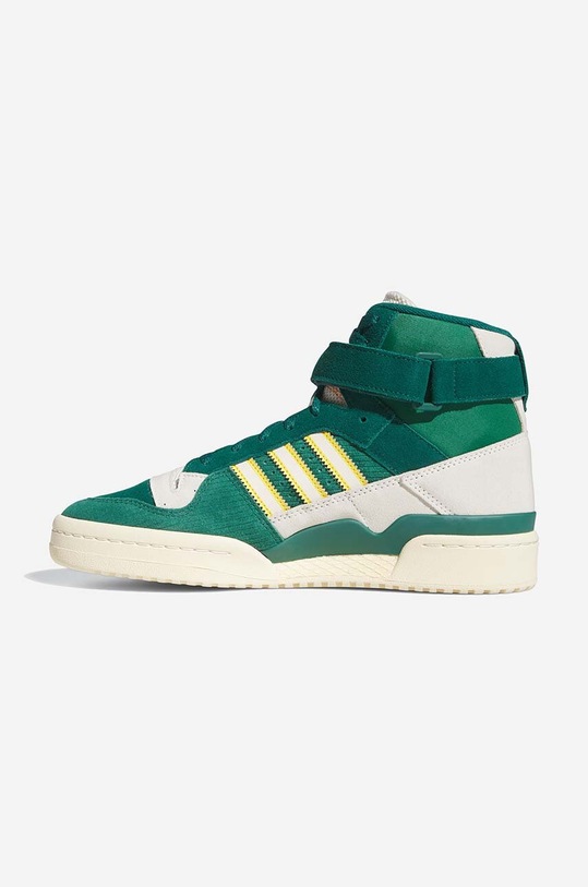 Obuwie adidas Originals sneakersy skórzane Forum 84 Hi FZ6301 zielony