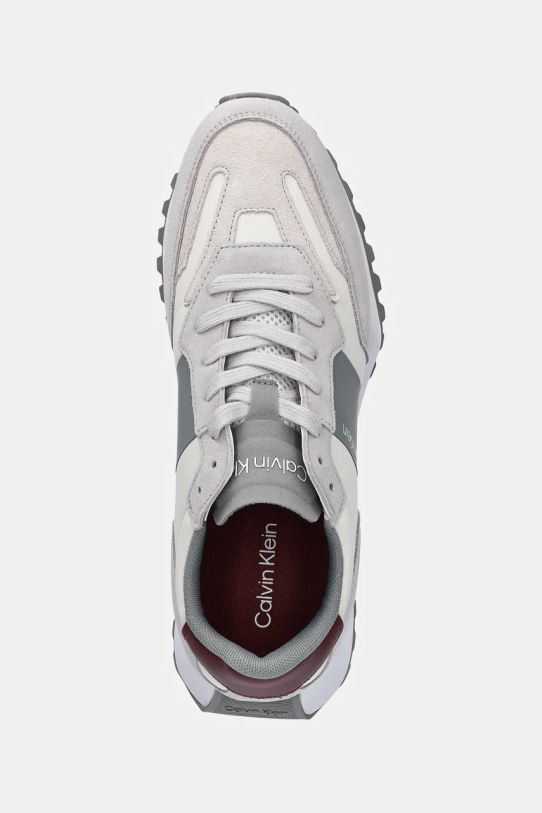 Calvin Klein sneakers LOW TOP LACE UP MIX gri HM0HM00497