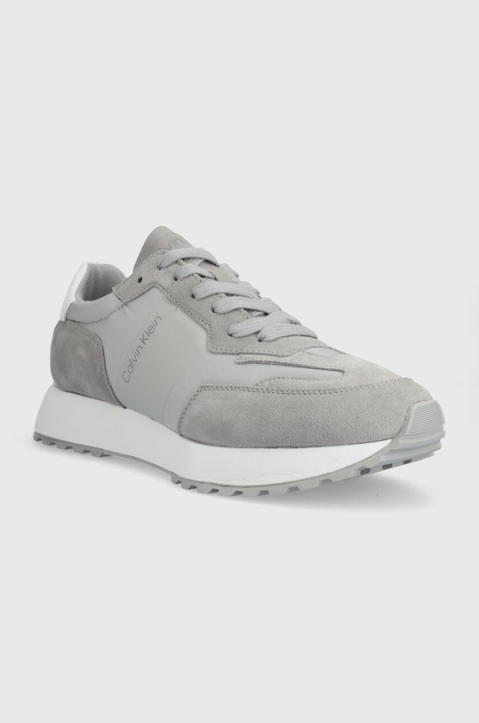 Calvin Klein sneakersy LOW TOP LACE UP MIX HM0HM00497 szary SS24
