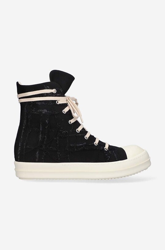 Rick Owens trampki Denim czarny DU01C6807.SLASH