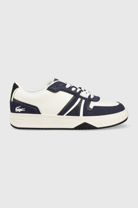 Lacoste sneakersy skórzane L001 Leather Trainers skóra zamszowa granatowy 45SMA0036