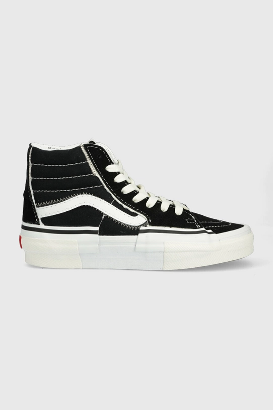 Високи кецове Vans SK8-Hi Reconstruct велур черен VN0005UK6BT1