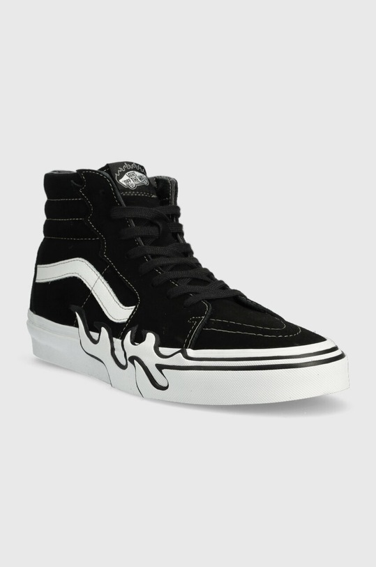 Semišové tenisky Vans SK8-Hi Flame VN0005UJBZW1 černá SS23