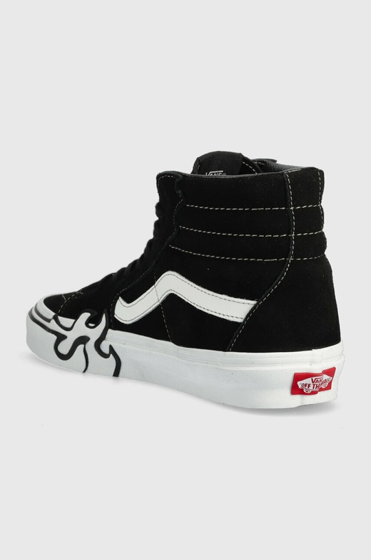 Boty Semišové tenisky Vans SK8-Hi Flame VN0005UJBZW1 černá