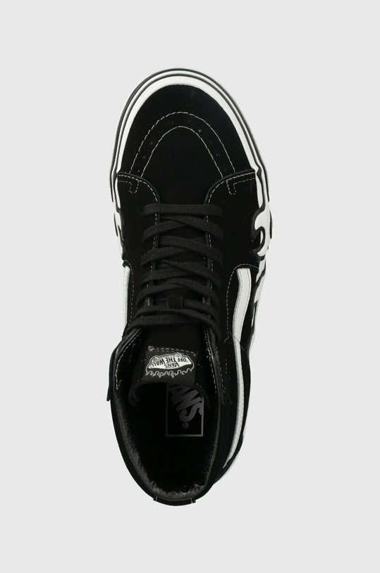 Semišové tenisky Vans SK8-Hi Flame černá VN0005UJBZW1