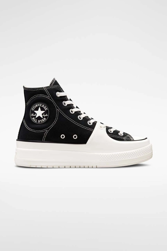 Πάνινα παπούτσια Converse Chuck Taylor All Star Construct πλατφόρμα μαύρο A05094C