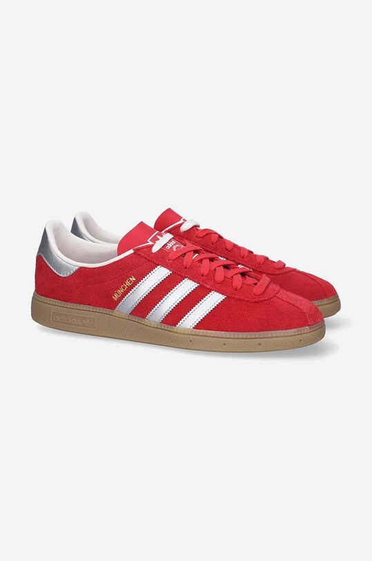 Замшеві кросівки adidas Originals Munchen GY7402 червоний