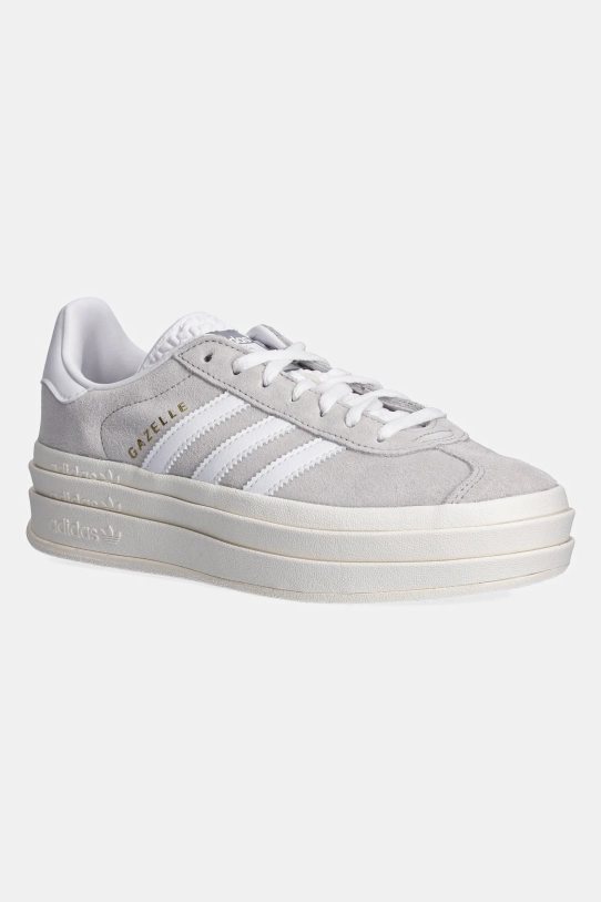 adidas Originals sneakers din piele intoarsă Gazelle Bold W platformă gri HQ6893