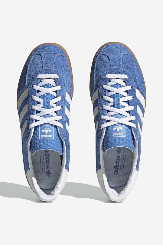 Замшеві кросівки adidas Originals Gazelle Indoor блакитний HQ8717