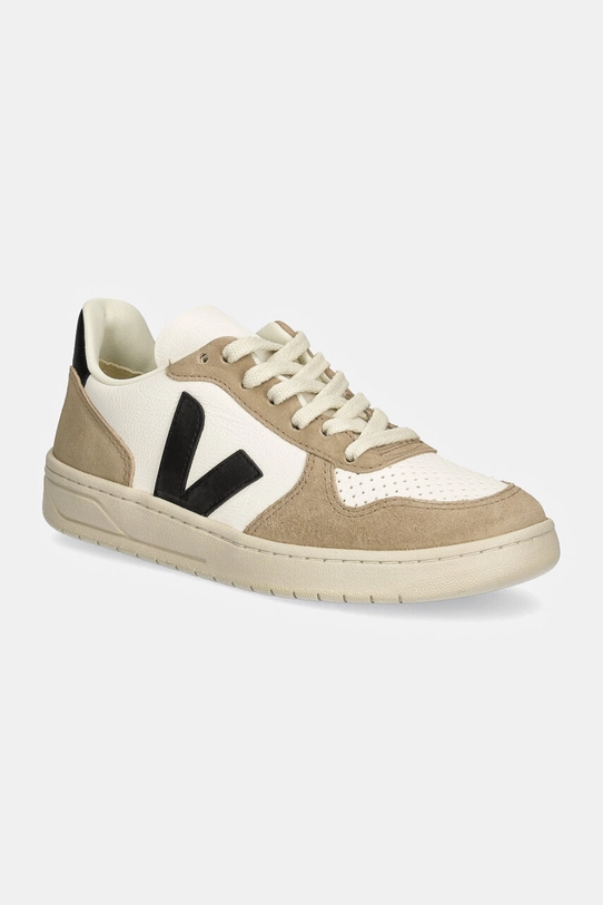 Veja sneakers din piele V-10 mic de statură bej VX0503138A