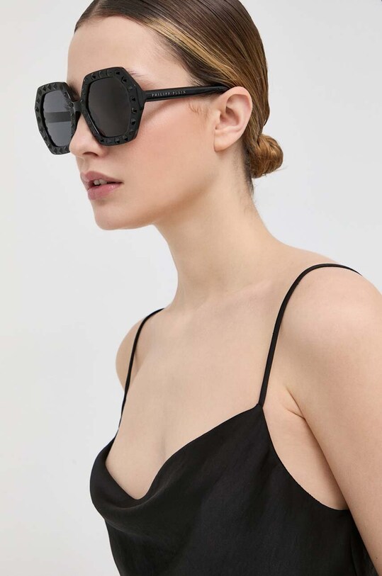 Sunčane naočale Philipp Plein okrugli crna SPP039S.53700Y