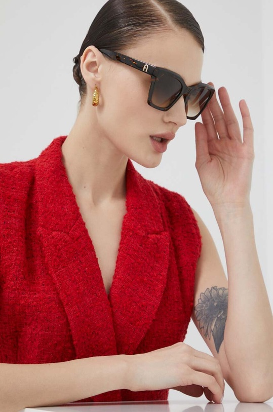 Slnečné okuliare Furla vzorovaný hnedá SFU621.5304BL