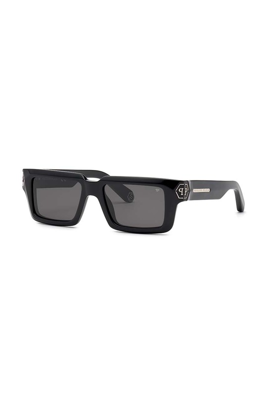 Philipp Plein okulary przeciwsłoneczne prostokątne czarny SPP044M.530700