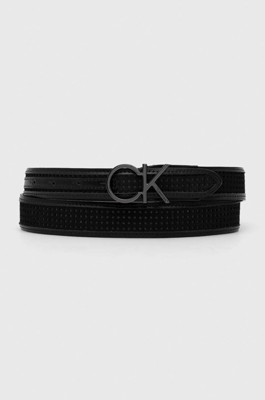 Calvin Klein pasek imitacja skóry licowej czarny K60K610497.PPYX