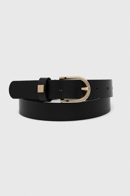 BOSS curea de piele negru 50480650