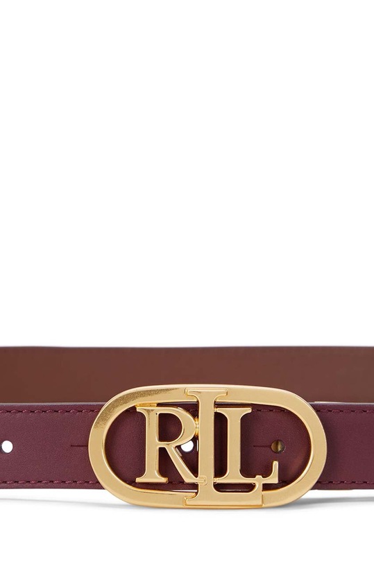 Doplňky Kožený pásek Lauren Ralph Lauren 412883714 burgundské