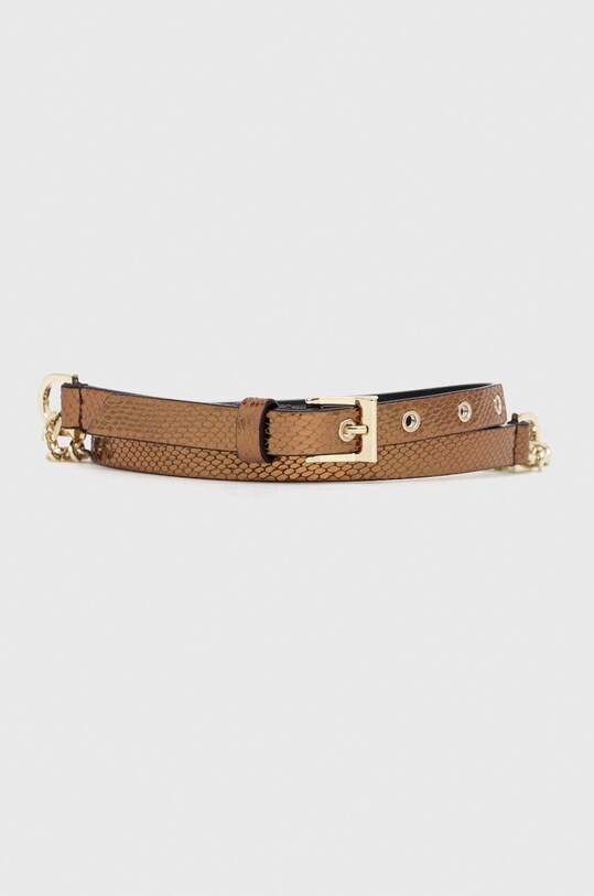 Δερμάτινη ζώνη Patrizia Pepe 2W0003.L060 καφέ SS23