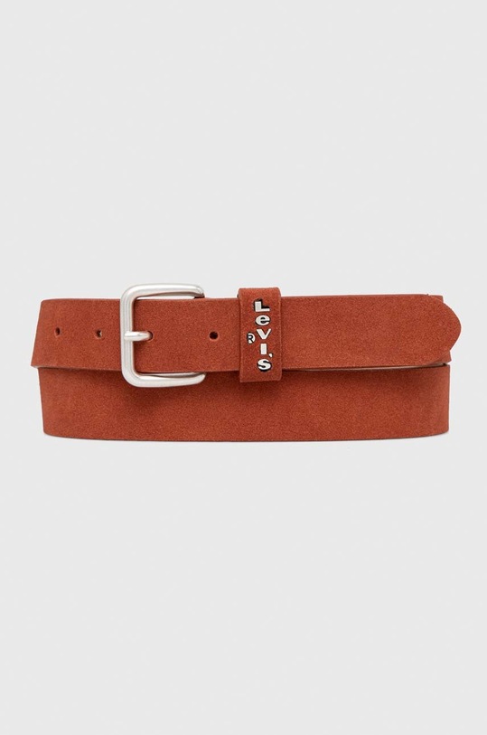 Levi's pasek skórzany czerwony D7096.0003