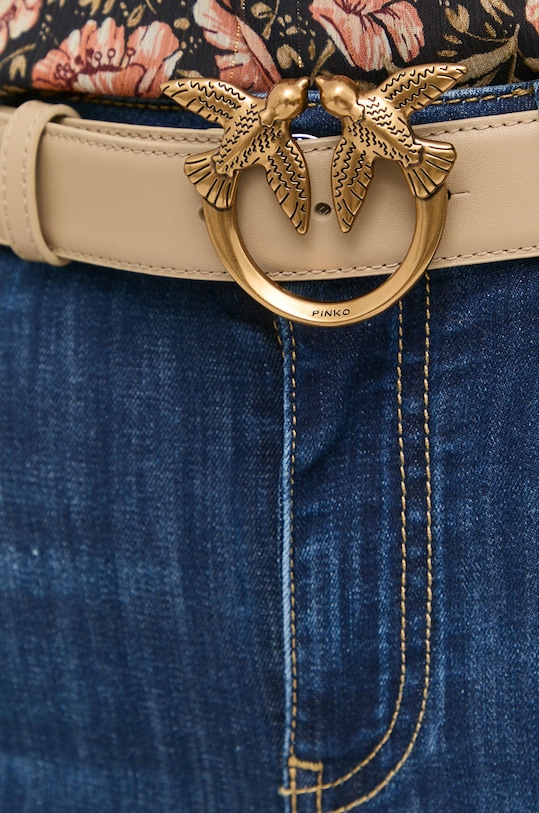 Kožený pásek Pinko béžová 100125.A0F1