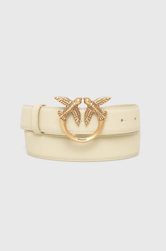 Pinko pasek skórzany żółty 100125.A0F1