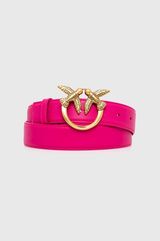 Pinko pasek skórzany różowy 100125.A0F1