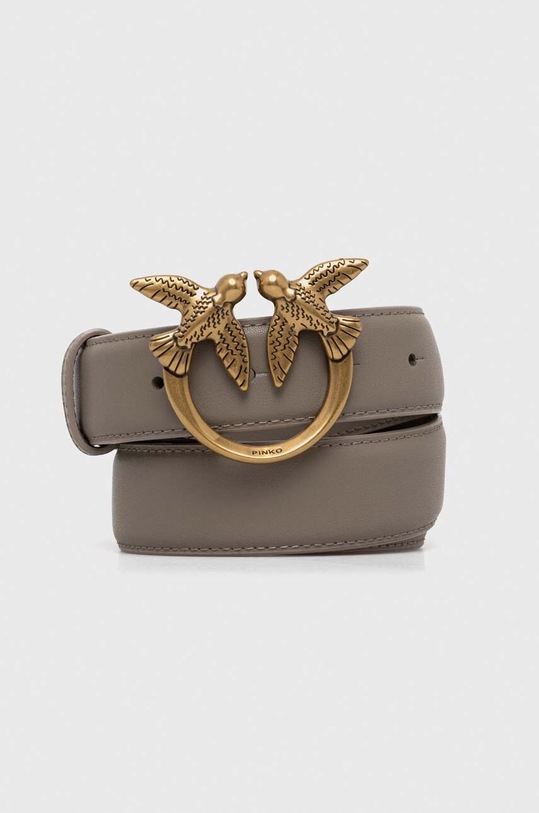 Kožený pásek Pinko šedá 100125.A0F1