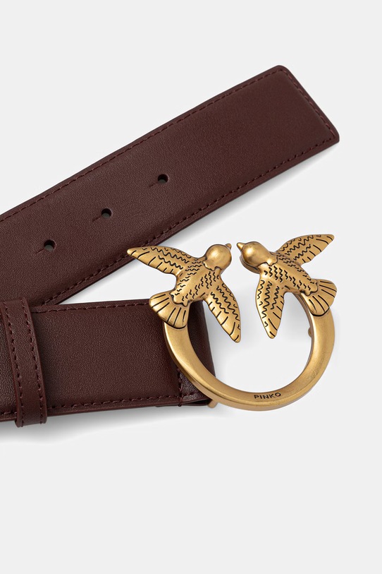 Pinko pasek skórzany 100120.A0F1 bordowy AA00