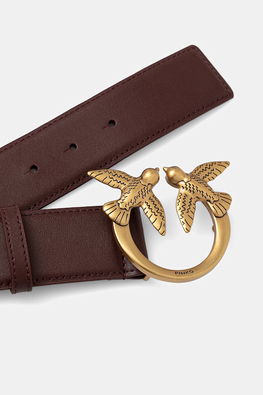 Pinko pasek skórzany 100120.A0F1 bordowy AA00